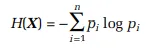 Entropy calculation